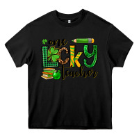 Black St. Patrick's One lucky Teacher Heavy Core Tee - OliviaCreatesArt
