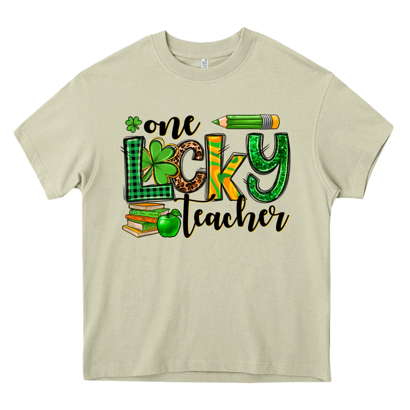 St. Patrick's One Lucky Teacher Heavy Core Tee by OliviaCreatesArt | Teevron