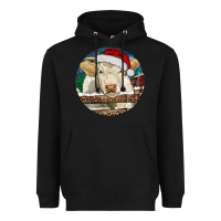 Black Charolais Cow Christmas Heavyweight Hoodie - RanaPortraitStore