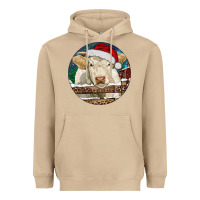 Mushroom Charolais Cow Christmas Heavyweight Hoodie - RanaPortraitStore