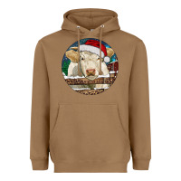 Toasted Coconut Charolais Cow Christmas Heavyweight Hoodie - RanaPortraitStore