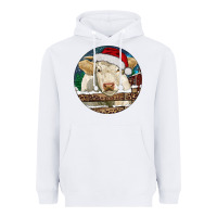 White Charolais Cow Christmas Heavyweight Hoodie - RanaPortraitStore
