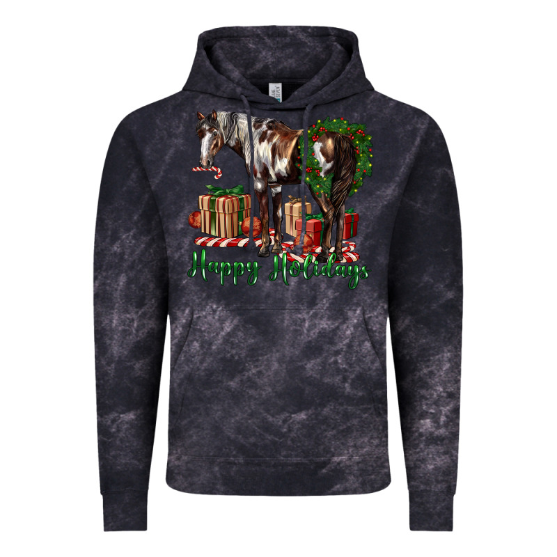 Happy Holidays Mustang Horse Vintage Hoodie by LillyAllenDesigns | Teevron