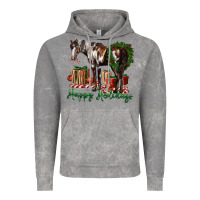 Cloud Rock happy holidays mustang horse Vintage Hoodie - LillyAllenDesigns