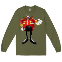 Army Green doctor eggman Long Sleeve Tee - DesigneFamous
