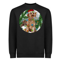 Black Cockapoo Christmas Heavyweight Sweatshirt - RanaPortraitStore