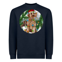 Navy Cockapoo Christmas Heavyweight Sweatshirt - RanaPortraitStore