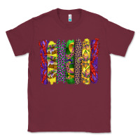 Burgundy mardi gras crawfish cake and mask with leopar and fleur de lis brushst Classic Tee - Artiststas