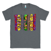 Charcoal Heather mardi gras crawfish cake and mask with leopar and fleur de lis brushst Classic Tee - Artiststas