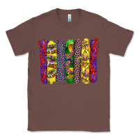 Chestnut mardi gras crawfish cake and mask with leopar and fleur de lis brushst Classic Tee - Artiststas