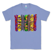 Colony Blue mardi gras crawfish cake and mask with leopar and fleur de lis brushst Classic Tee - Artiststas