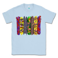 Dusty Blue mardi gras crawfish cake and mask with leopar and fleur de lis brushst Classic Tee - Artiststas