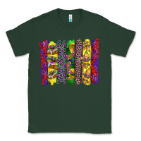 Sports Green mardi gras crawfish cake and mask with leopar and fleur de lis brushst Classic Tee - Artiststas