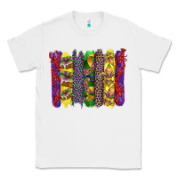 White mardi gras crawfish cake and mask with leopar and fleur de lis brushst Classic Tee - Artiststas
