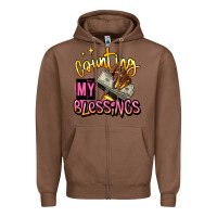 Chestnut counting my blessings afro hands Zipper Hoodie - RanaPortraitStore