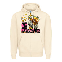 Sandshell counting my blessings afro hands Zipper Hoodie - RanaPortraitStore