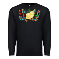 Black Christmas Joy With Chick Premium Sweatshirt - RanaPortraitStore