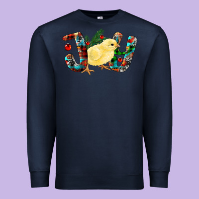 Christmas Joy With Chick Premium Sweatshirt Designed By Ranaportraitstore