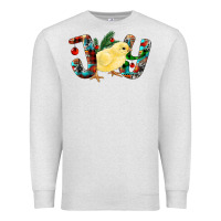 Oatmeal Heather Christmas Joy With Chick Premium Sweatshirt - RanaPortraitStore