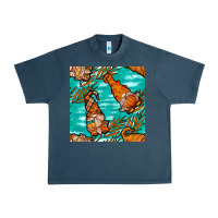 Midnight Navy fall gnomes seamless pattern Urban Heavy Tee - BundleAndBundleShop