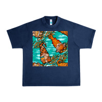 Navy fall gnomes seamless pattern Urban Heavy Tee - BundleAndBundleShop