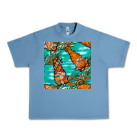 Pebble Blue fall gnomes seamless pattern Urban Heavy Tee - BundleAndBundleShop