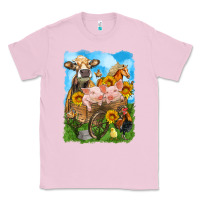 Bubblegum Pink farm animals wagon olivia Classic Tee - OliviaCreatesArt
