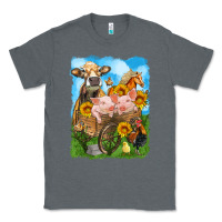 Charcoal Heather farm animals wagon olivia Classic Tee - OliviaCreatesArt