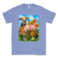 Colony Blue farm animals wagon olivia Classic Tee - OliviaCreatesArt