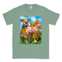 Sage farm animals wagon olivia Classic Tee - OliviaCreatesArt