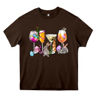 Chocolate Brown Easter wine glasses Heavy Core Tee - OliviaCreatesArt