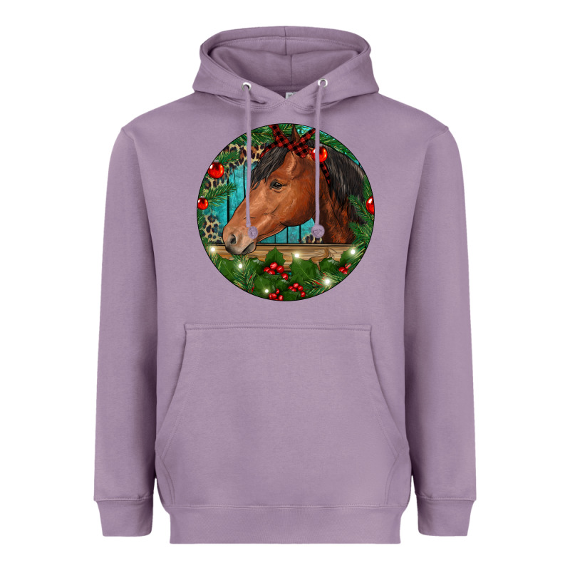 Western Horse Christmas Heavyweight Hoodie by RanaPortraitStore | Teevron