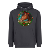 Smoke Western Horse Christmas Heavyweight Hoodie - RanaPortraitStore