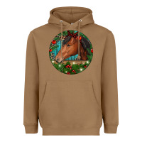 Toasted Coconut Western Horse Christmas Heavyweight Hoodie - RanaPortraitStore