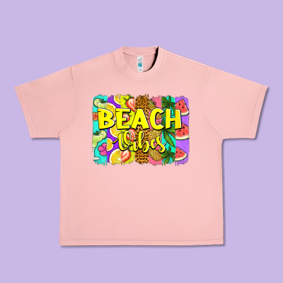 Beach Vibes Summer Brushstroke Urban Heavy Tee Designed By Jasminsmagicworld