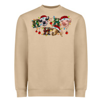 Mushroom Hohoho Christmas Cows Heavyweight Sweatshirt - RanaPortraitStore