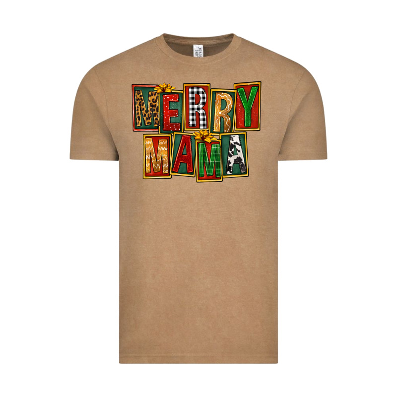 Merry Mama Vintage Tee by FaDigitalArtStudio | Teevron