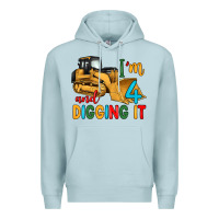 Blue Mist i'm 4 and digging it Premium Hoodie - Artiststas