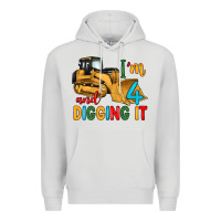 Dove Grey i'm 4 and digging it Premium Hoodie - Artiststas