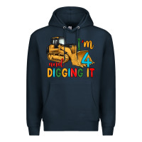Navy i'm 4 and digging it Premium Hoodie - Artiststas