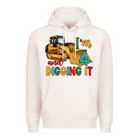 Pale Pink i'm 4 and digging it Premium Hoodie - Artiststas