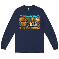 Navy i teach the cutest pumpkins in the patch Long Sleeve Tee - CowhideDigitalArt