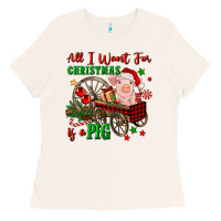 Bone all i want for christmas is a pig Ladies Tee - FaDigitalArtStudio