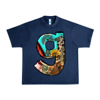 Navy farm life alphabet lowercase letters g Urban Heavy Tee - BundleAndBundleShop