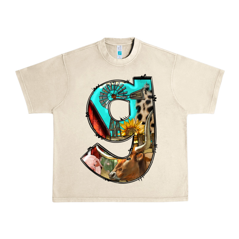 Farm Life Alphabet Lowercase Letters G Urban Heavy Tee by BundleAndBundleShop | Teevron