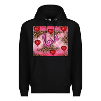 Black valentine's day love Premium Hoodie - RanaPortraitStore