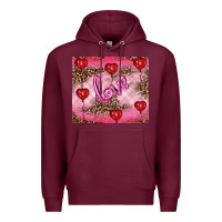 Burgundy valentine's day love Premium Hoodie - RanaPortraitStore