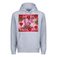 Heather Grey valentine's day love Premium Hoodie - RanaPortraitStore