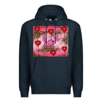 Navy valentine's day love Premium Hoodie - RanaPortraitStore