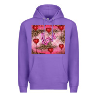 Purple valentine's day love Premium Hoodie - RanaPortraitStore